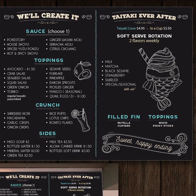 Create A One Of A Kind Menu Board Design For The Poke Story Menu Contest