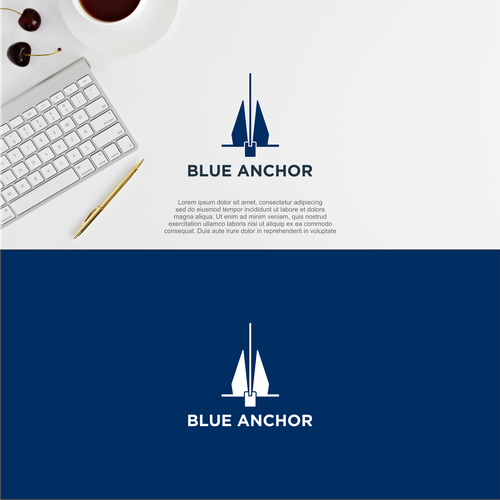 Designs | Creative Blue Anchor Logo for Vacation Rental | Logo design ...