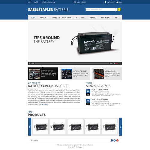 Diseño de página web propuesta en el concurso por NickJohnson