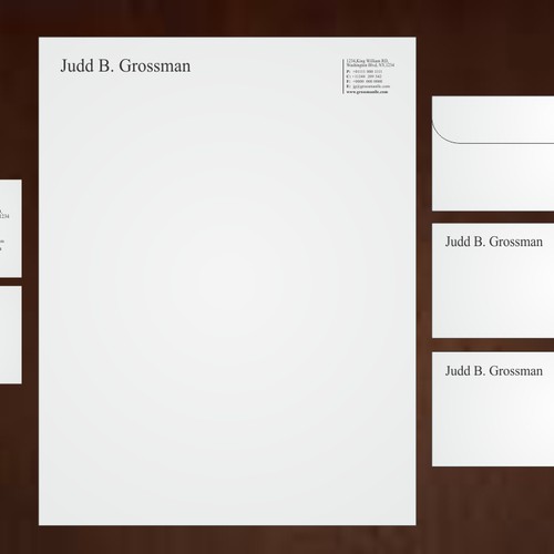 Help Grossman LLP with a new stationery Design by Dogar Bros