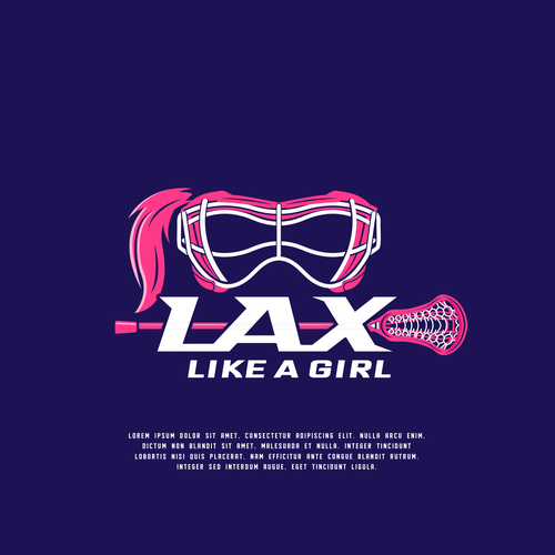 A classic yet fun logo for the fearless, confident, sporty, fun female lacrosse player Design by ies