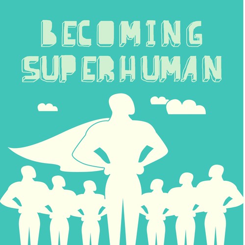 "Becoming Superhuman" Book Cover Diseño de Aneta