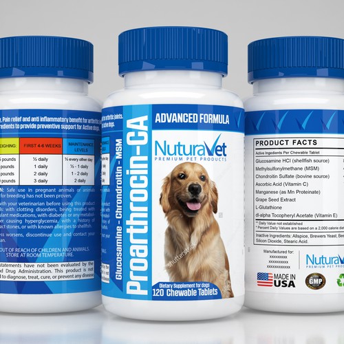 Pet Supplements Label Design Product label contest