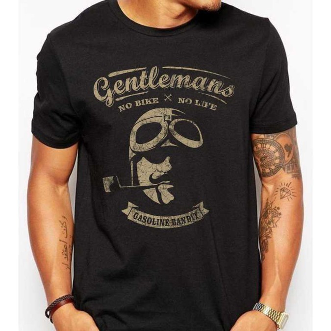 Old fashioned Gentlemen-Biker T-Shirt - Create a cool vintage retro ...