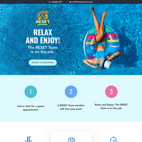 Pool Service Website for Heroes of Pool Industry Design by Alex Ivanov