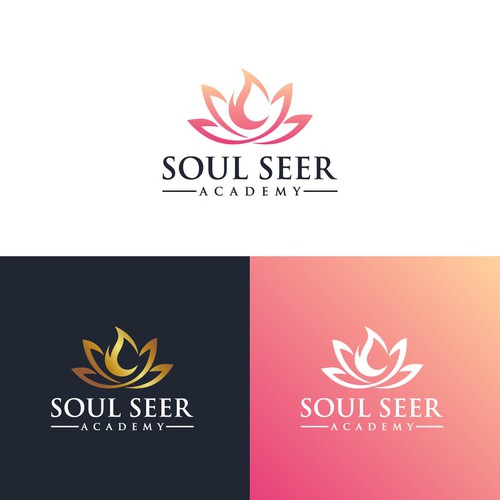 Streamlined ‘iconic’ logo for a spiritual development academy. Design by Schöpfer