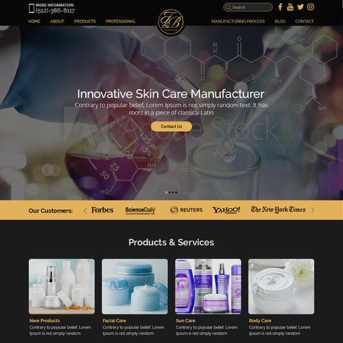 Black & gold themed website design Design von Creeative !con