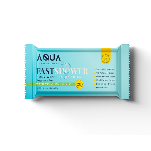 AQUA SHOWER WIPES :D Design by Sayyed Jamshed