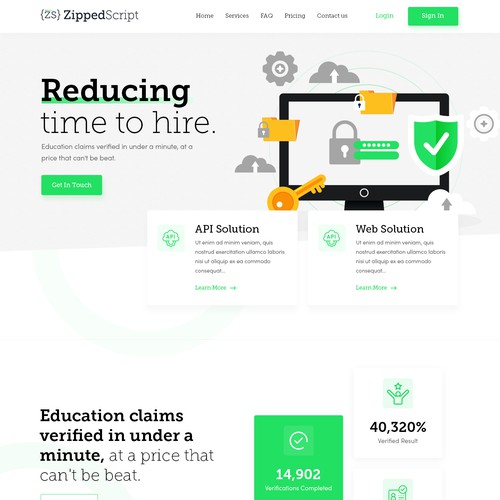 Design a Modern 1 page website for a software Startup! Design by Adventix