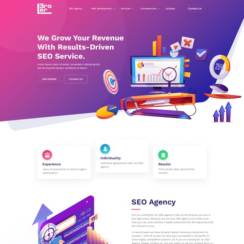 Web page design contest entry by FuturisticBug