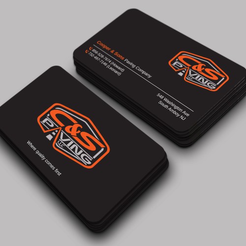 Design We are an asphalt paving company  card with character, style, stands out from everyone nothing bland no white ,add stuff por LAXMI DESIGNHUB