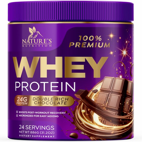 Diseño de Tasty Whey Protein Chocolate Design Needed for Nature's Nutrition de GenScythe