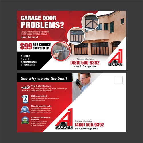 Design di Create a 11 x 6 Garage Door Flyer di Mika90