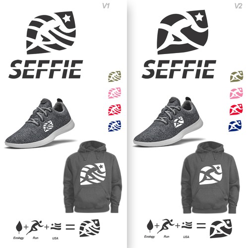 Logo for a Sustainable Shoe Brand Made in the U.S.A. Design by pupeelove