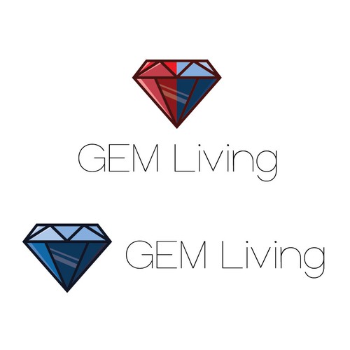 Geometrical, minimalist, modern brand design for Gem Living Design by Coffey Graphics