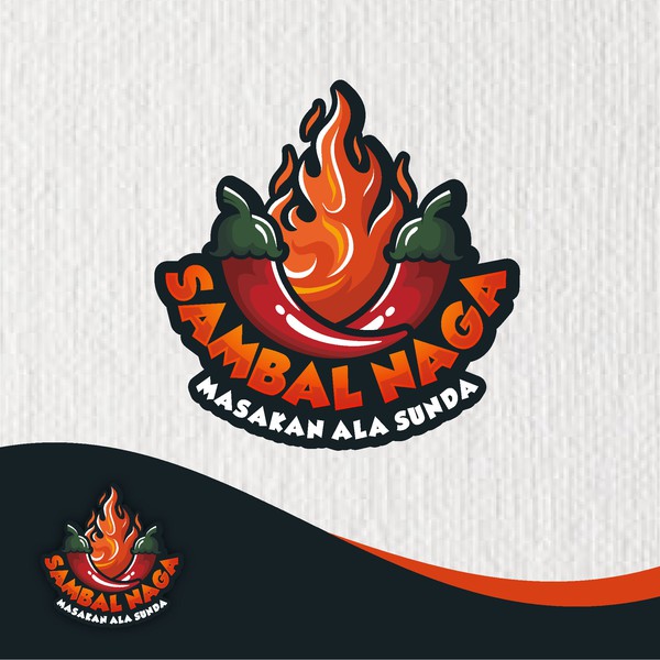 Sambal Naga Logo & Stickers Design