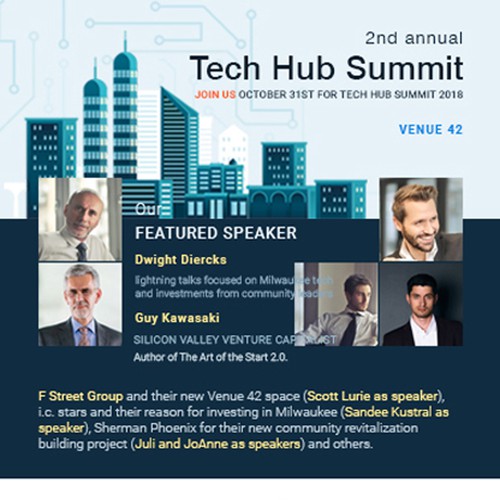 Technology Event Invitation - '2nd Annual Tech Hub' Design by Ananya Roy