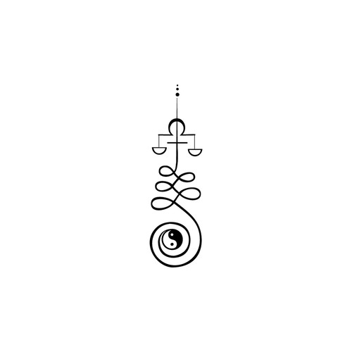 Unalome/Libra Scales Wrist Tattoo Design by RadeM