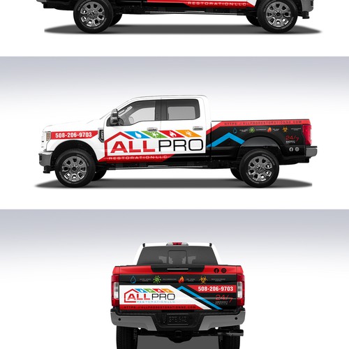 New vehicle Wrap for a Restoration truck-ontwerp door Duha™