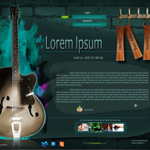 1-3 Page Website Template Design von extremebase