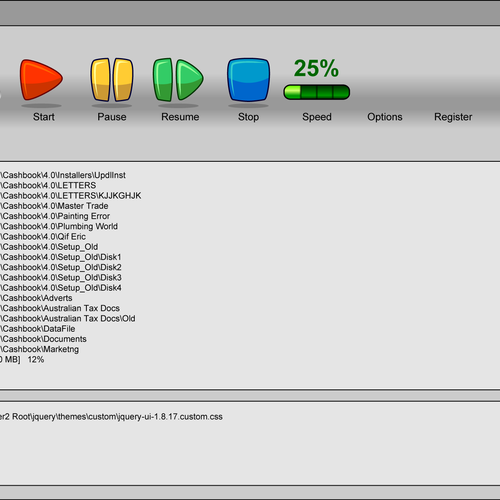Button / GUI Design for Fast-Backup (Windows application) Diseño de jilub
