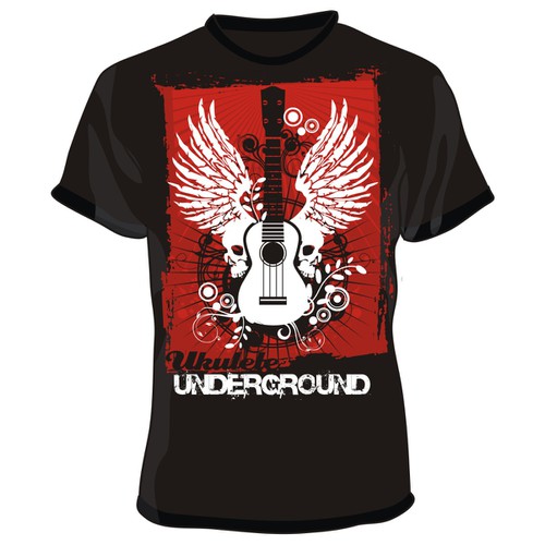 T-Shirt Design for the New Generation of Ukulele Players Diseño de isusi