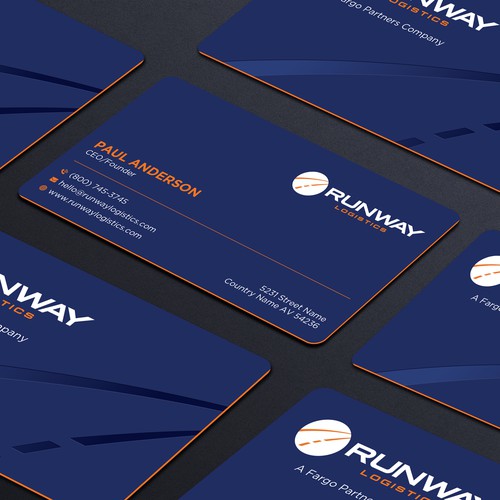 Runway Logistics Business Card Design by prosenjit_P