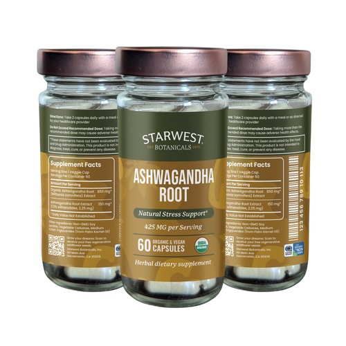 Organic Herb Capsule Label Design Design by Designlifelk