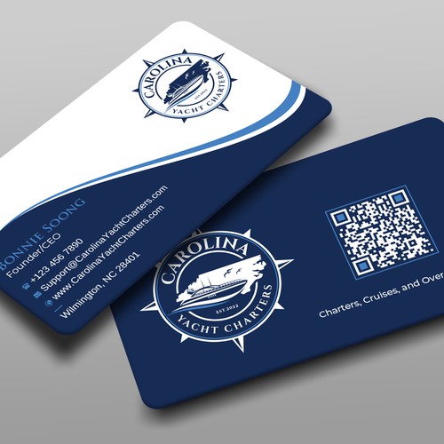 Carolina Yacht Charters Business Card Design réalisé par Brandmaker artist