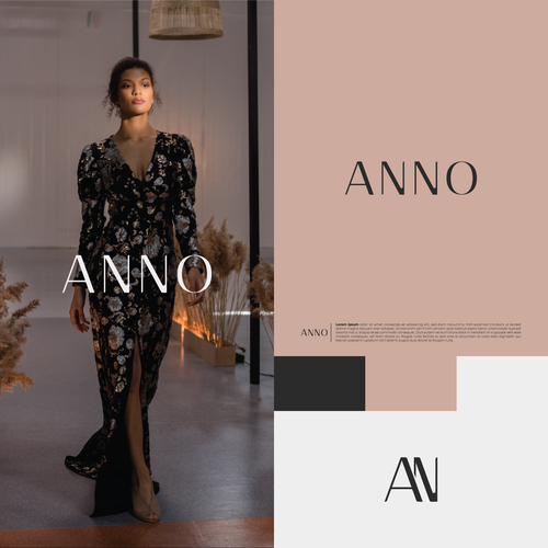 Design Craft a Unique Wordmark and Monogram for ANNO's Luxury Evening Wear por maskutut