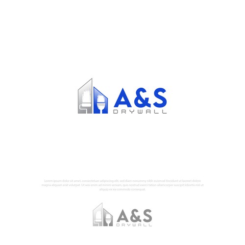 A & S Drywall logo Diseño de Consort Solutions