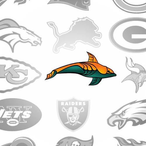 99designs community contest: Help the Miami Dolphins NFL team re-design its logo! Diseño de Strain