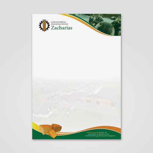 We need  letterhead design for our agricultural farm with production and sale of regional products Design réalisé par Tcmenk