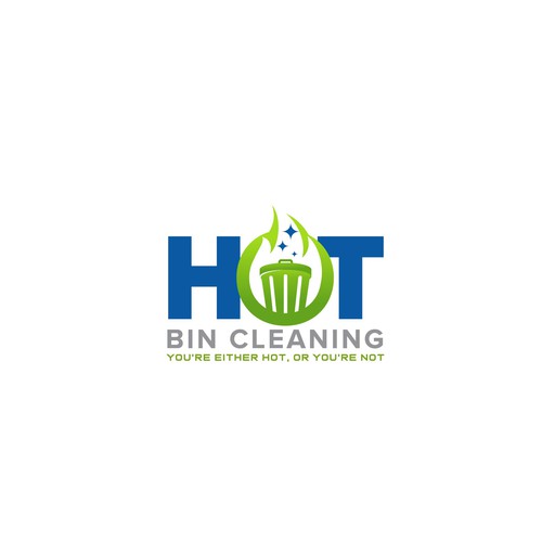 Hot Bins Cleaning - Trash Can Cleaning Design by diselgl