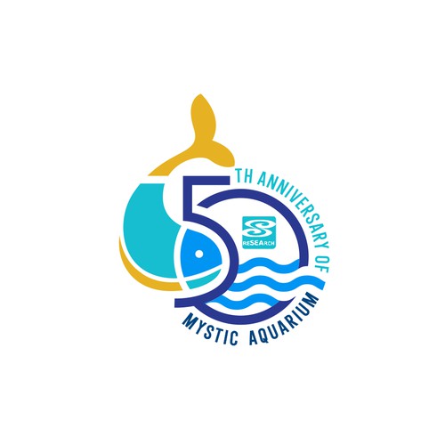 Mystic Aquarium Needs Special logo for 50th Year Anniversary Diseño de Congrats!