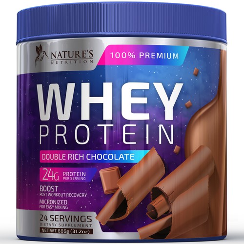 Diseño de Tasty Whey Protein Chocolate Design Needed for Nature's Nutrition de R O S H I N