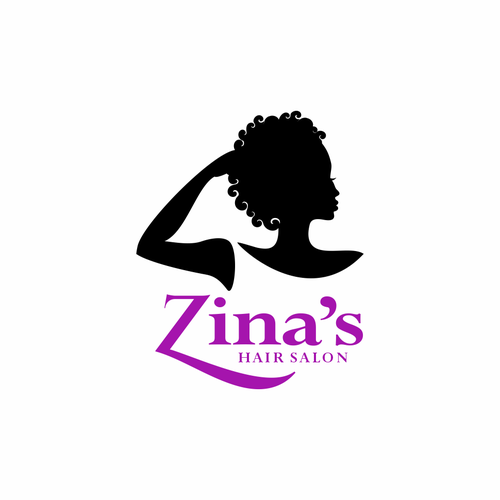 Showcase African Heritage and Glamour for Zina's Hair Salon Logo Design by Ok Lis