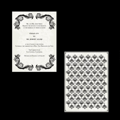 Letterpress Wedding Invitations Design by Kins