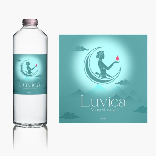 Label design for [beauty mineral water] for women Design by susubayramm (insta)