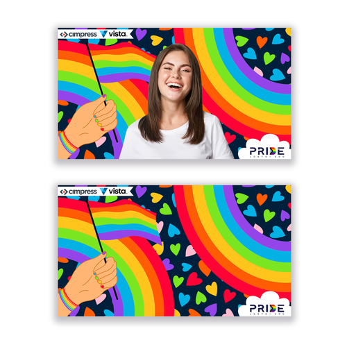 Virtual backgrounds for PRIDE month (multiple winners) Design by Ky.W.