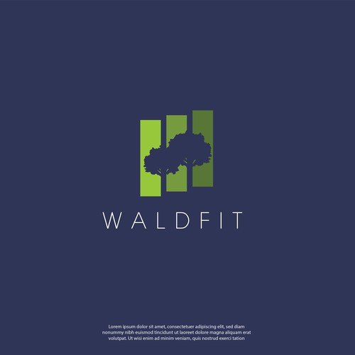 Calm, relaxing logo to suggest gaining peace of mind and health in forests Design by reflect the style ™