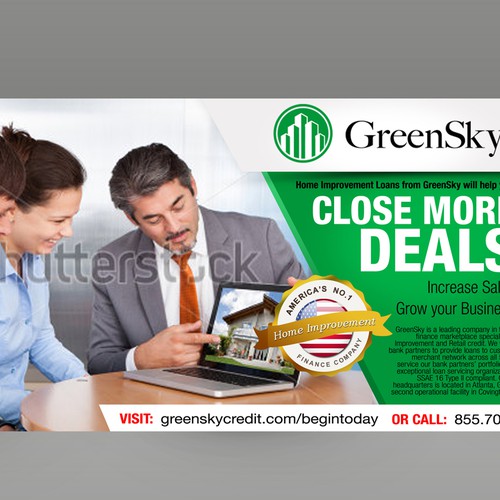 Create an impactful direct mail postcard for GreenSky Credit Réalisé par ArtisteXz