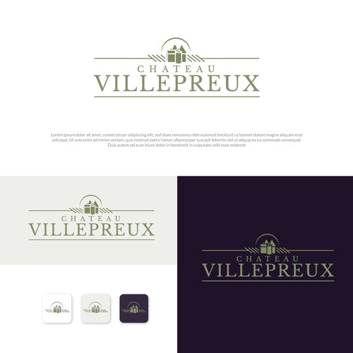 Modern new logo for French chateau and vineyard-ontwerp door Danielle Curtis