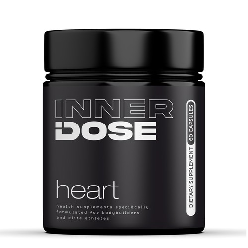 Minimal supplement bottle label design for male elite athletes Design by Imee008