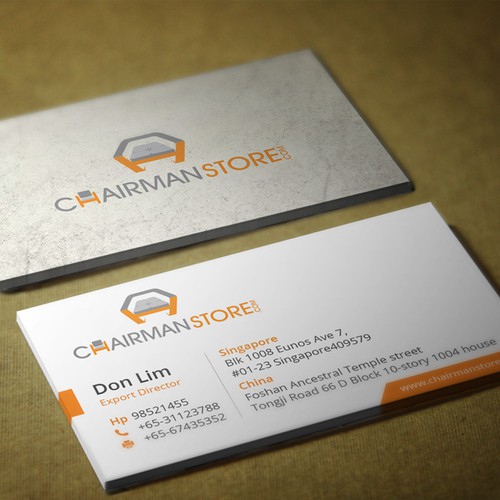 Create Best Online B 2 B Furniture Chairman Store Business Card ...