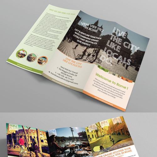 Let's venture togheter to create a charming brochure about the MIGHT OF ROME. Are you a REaL roman? Design by Hrle