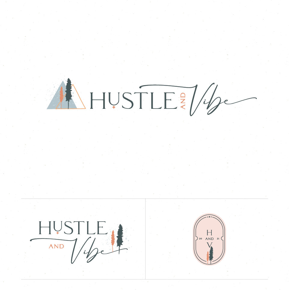 Capsule logo with the title 'Hustle and vibe'