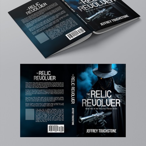 Cover and Spine Design for Fantasy Adventure Novel The Relic Revolver Design by Miracolo