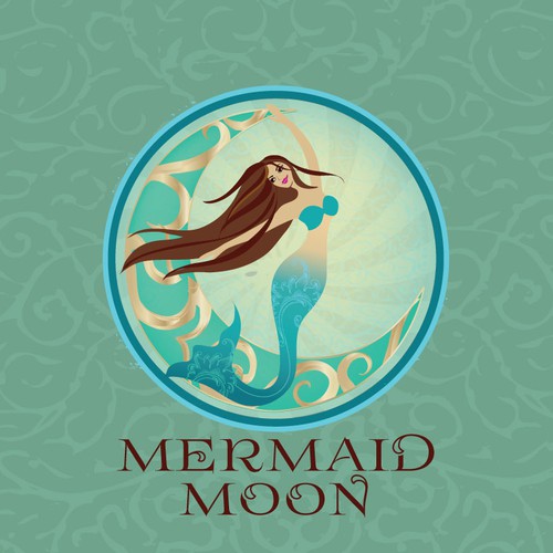 Create a beautiful bold colorful mermaid logo for our beauty line ...