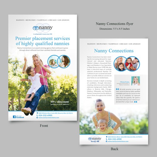 Looking for a design for a Nanny Agency flyer or postcard